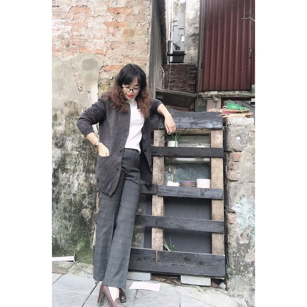 Quần dạ nữ kẻ dáng vẩy