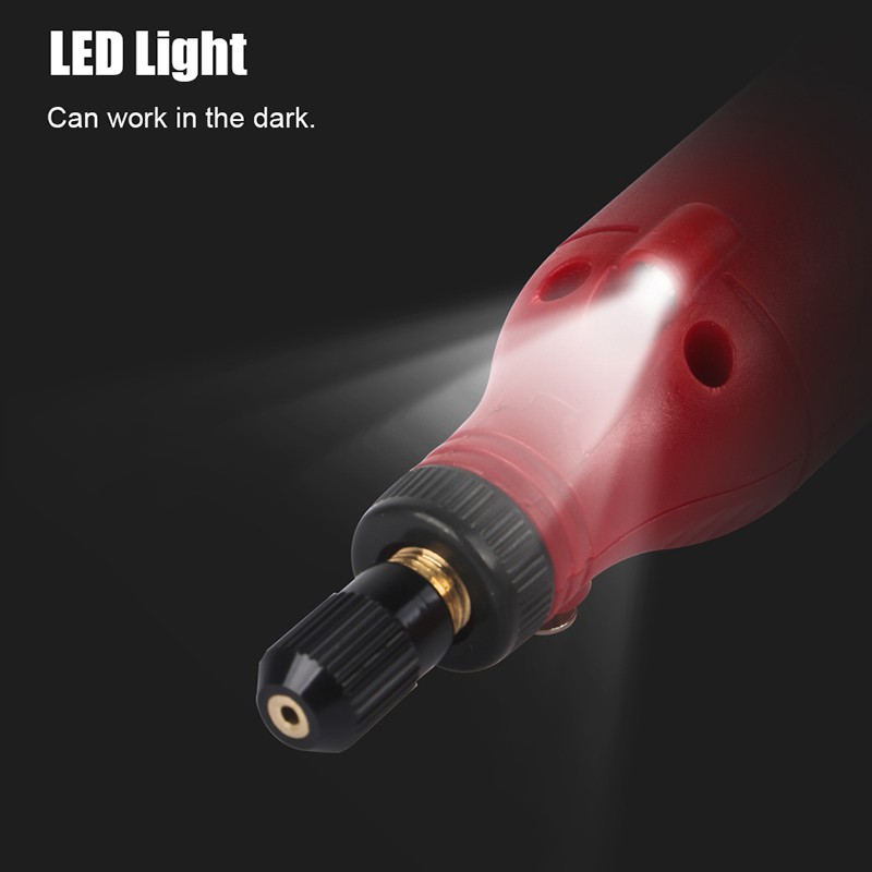 Bộ Dụng Cụ Máy Khoan Điện Không Dây 3.7V 15000rpm 5 Tốc Độ Kèm Sạc USB Chuyên Dụng