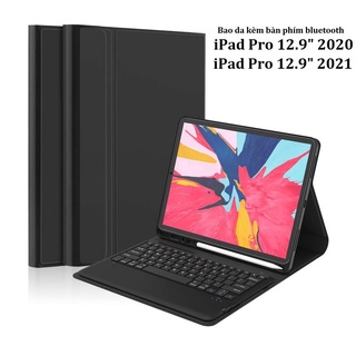 Bao da kèm bàn phím Bluetooth cho iPad Pro 12.9 inch 2018 2020 2021 / iPad Air 5 10.9 inch M1 có khay đựng bút