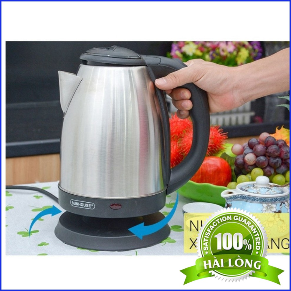 Ấm siêu tốc Inox 1,8L Sunhosue HAPPY TIME bảo hành 12 tháng