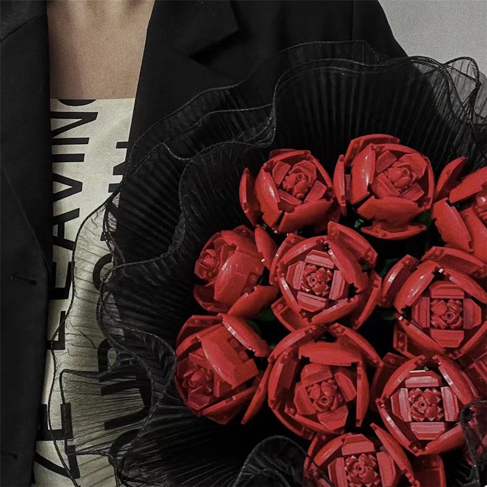 1 Bó Hoa Hồng DIY Khối Xây Dựng Quà Tặng Sinh Nhật Lễ Tình Nhân Sáng Tạo Trang Trí Nhà Cửa