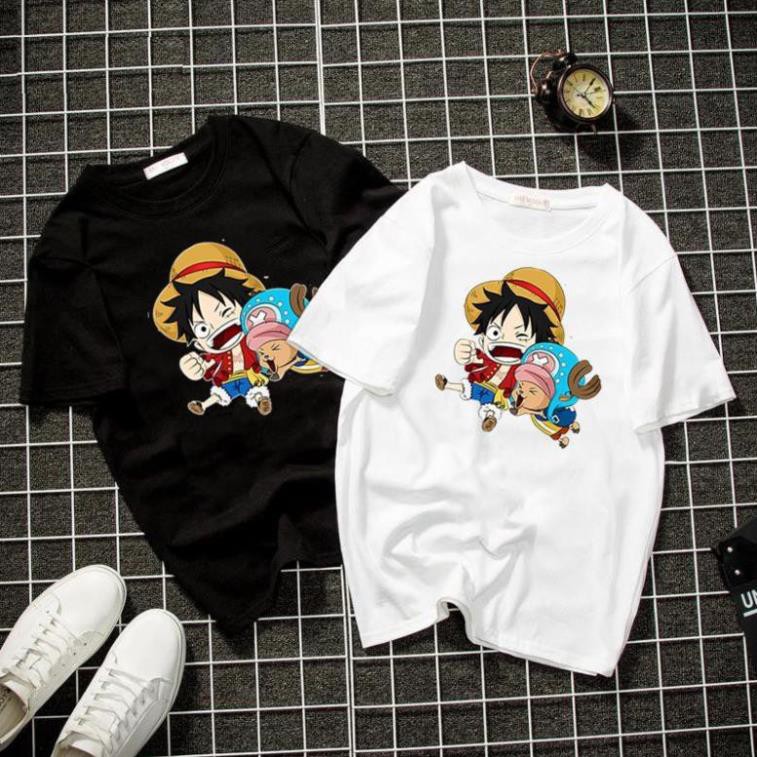 Áo thun unisex form rộng chibi hoạt hình Hàn Quốc vải dày mịn 2019T2003
