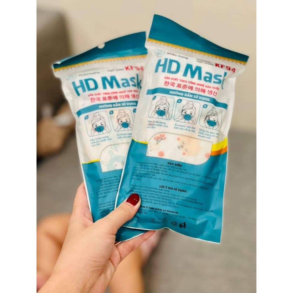 Khẩu Trang Trẻ Em HD MASK KIDS KF94 Hasu Kids, Khẩu Trang Kháng Khuẩn Cho Bé Từ 01 - 12 Tuổi