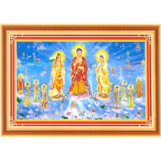 Tranh Đính Đá ABC 3D Tây Phương Thánh Chúng 63085ABC (KHÁCH TỰ ĐÍNH) KT: 147x91 cm