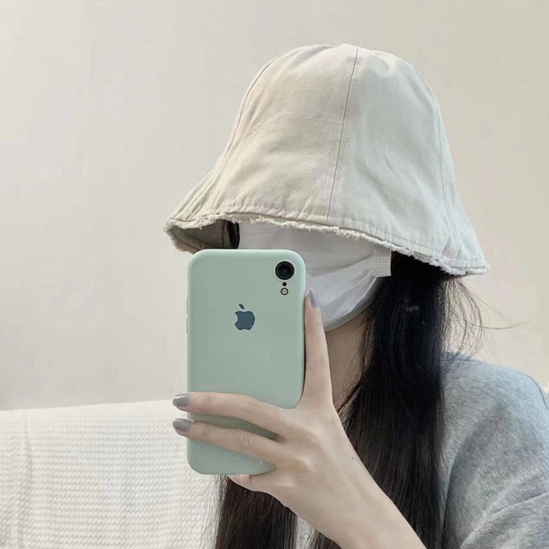 Nón Tai Bèo Chống Nắng Màu Trơn Phối Ren Tua Rua Thời Trang Hàn Quốc Cho Nữ