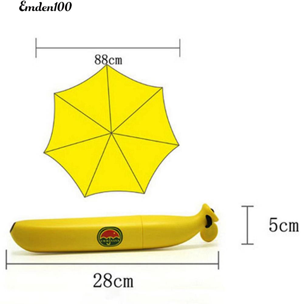 Dù gấp gọn in hình quả chuối dễ thương