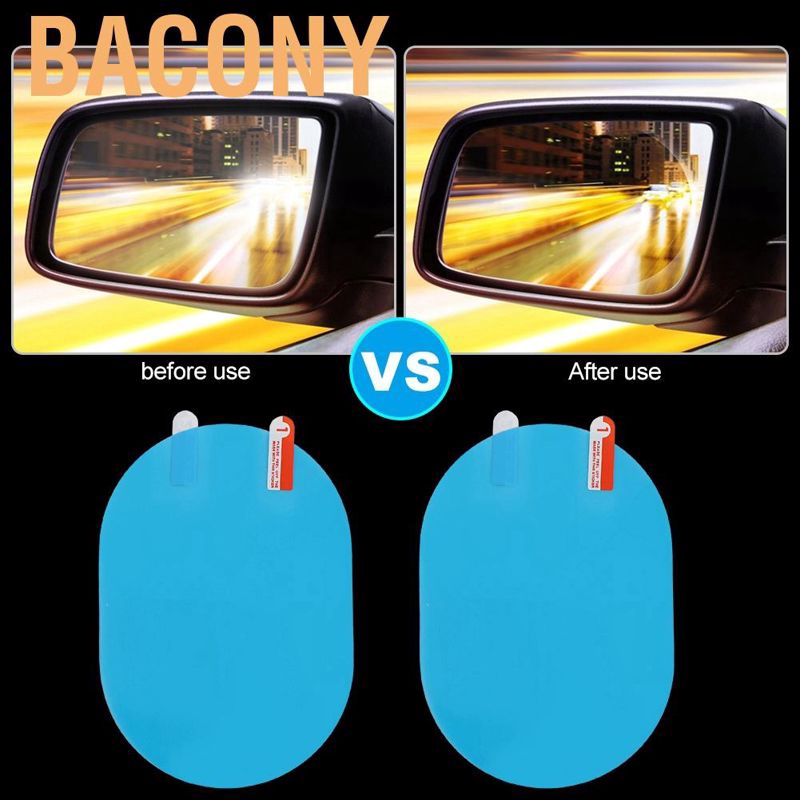 Miếng film 100x145mm hình oval chống nước chống sương dán kính chiếu hậu oto Bacony | BigBuy360 - bigbuy360.vn