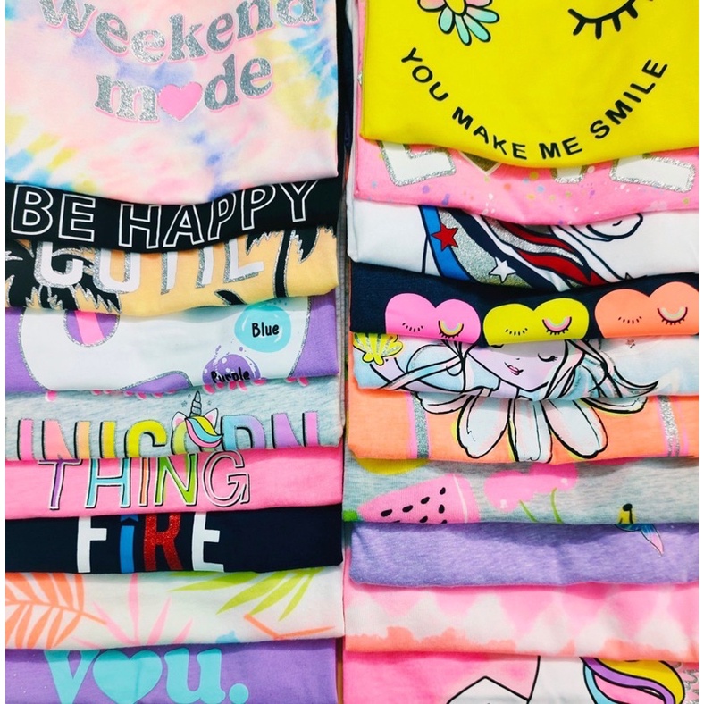 [SIZE 3T] Áo thun bé gái Garanimals xuất dư 11-15kg, áo phông cho bé gái thun cotton 1 2 3 4 5 tuổi - 3T AGG AGS AGP