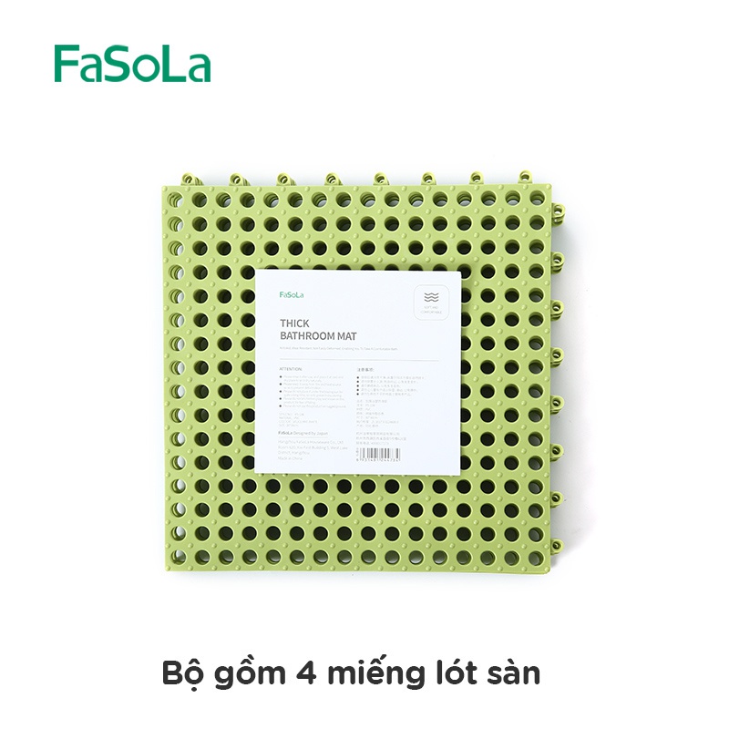 Thảm nhựa dày lau chân nhà tắm có rãnh chống trượt FASOLA FSLPS-198