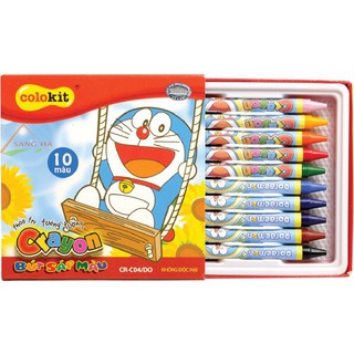 BÚT SÁP MÀU COLOKIT CR-C04/DO THIÊN LONG 10 MÀU