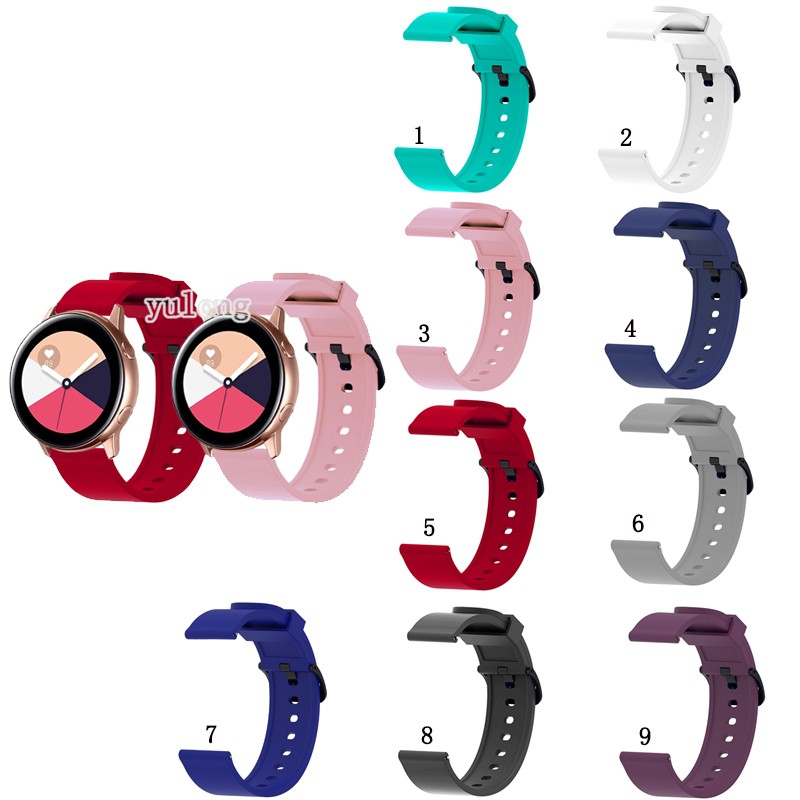 Dây Đeo Thể Thao Bằng Silicone Cho Đồng Hồ Thông Minh Samsung Galaxy watch Active 2 40mm 44mm watch 5 watch5 pro watch4 watch 4 classic 42mm 46mm 20MM