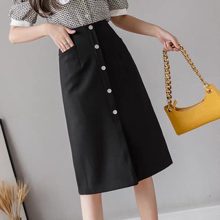 chân váy chữ A dài 70cm có túi trước tuyết mưa