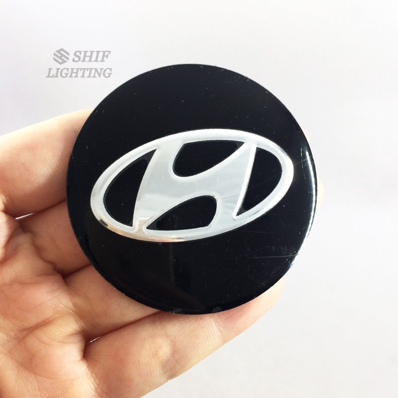 Set 4 ốp dán nắp trung tâm lốp bánh xe HYUNDAI