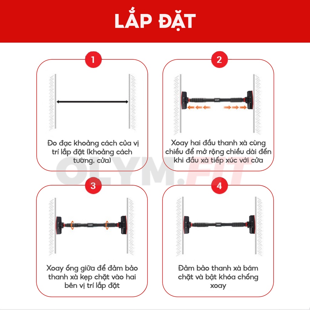 💪 300kg 💪 Thanh xà đơn - Thanh xà cao cấp tập luyện, tập thể thao tại nhà 💪