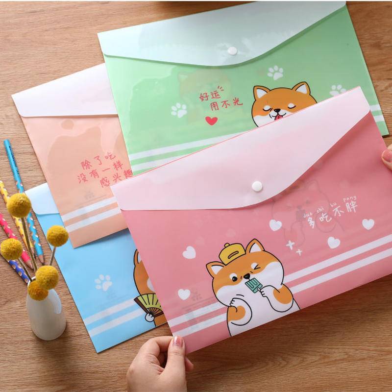 ⭐ iLado ⭐ Túi đựng tài liệu túi đựng bút Bìa đựng tài liệu Rabbit Nút Khóa Gài trong suốt Hoạt Hình túi đựng tài liệu a4 file Hộp đựng storage dễ thương cute đồ dùng học tập học sinh Chống ẩm và chống bụi
