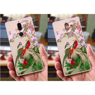 Ốp lưng Nokia 7 Plus (dẻo viền trắng trong) - Hình Chim Công, Cá Chép, Cò