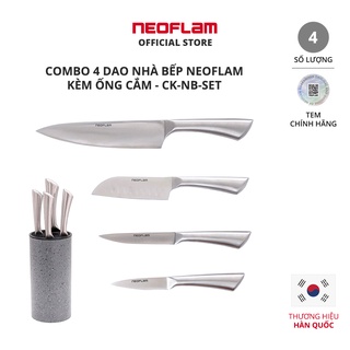 Combo 4 dao nhà bếp neoflam kèm ống cắm - ck-nb-set