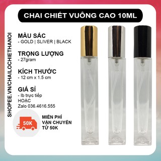 [⚡FREESHIP50k⚡️] Chai chiết nước hoa 10ml CAO VUÔNG DÀY cực đẹp