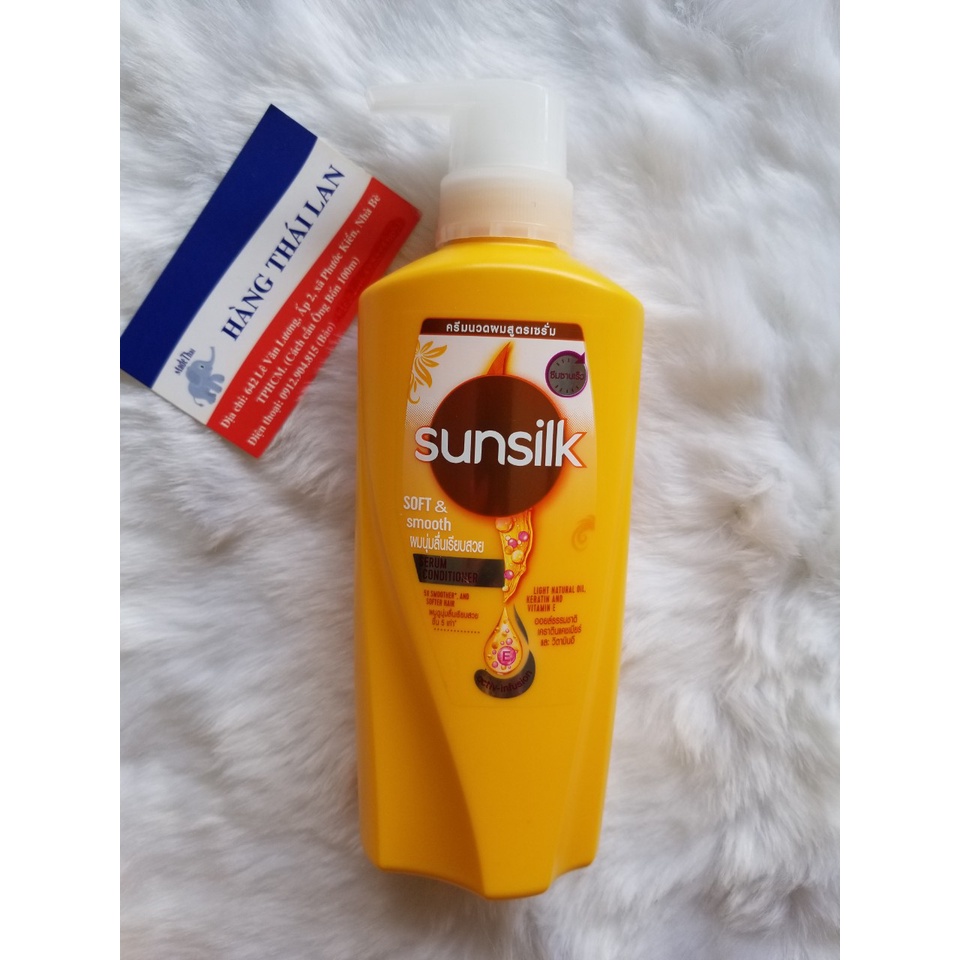 Combo Dầu gội và Dầu xả  Sunsilk Thái Lan 450ml siêu mềm mượt