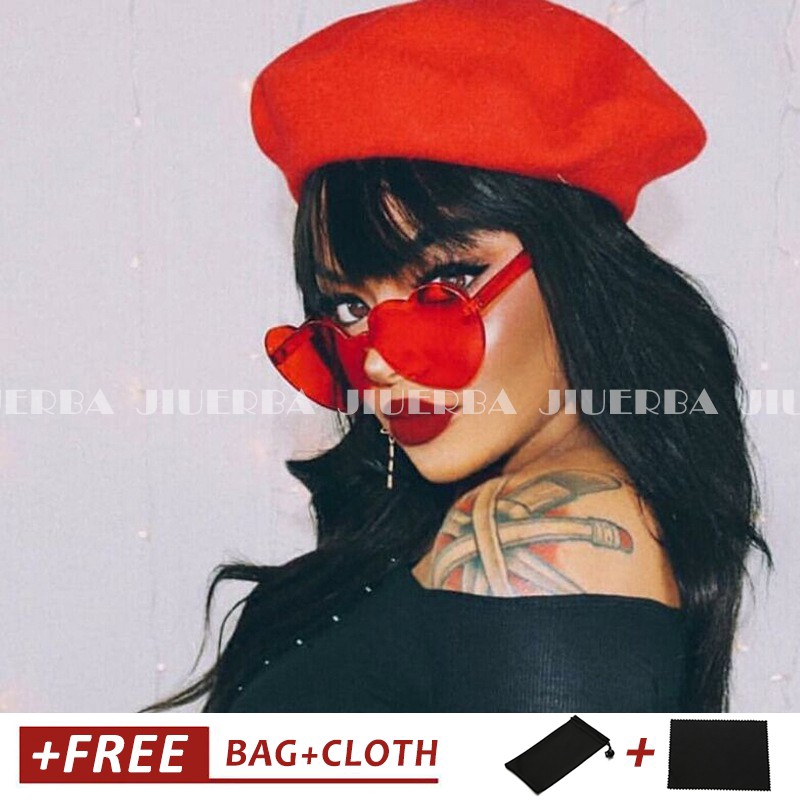 Kính mát gọng trái tim sành điệu độc đáo nhiều màu sắc thời trang