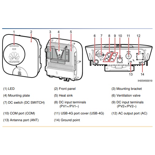 Inverter hòa lưới Huawei 1 pha 5kw bản L0