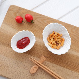 Bát ăn dặm hình cúc họa mi - sứ trắng