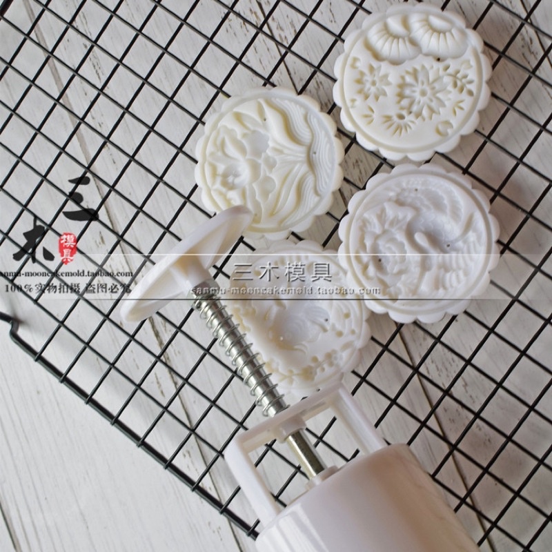 Khuôn trung thu lò xo 4 mặt 75g (MS1)