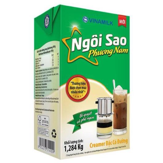 Com bo 2 hộp sữa đặc Ngôi Sao Phương Nam Xanh Lá 1284g