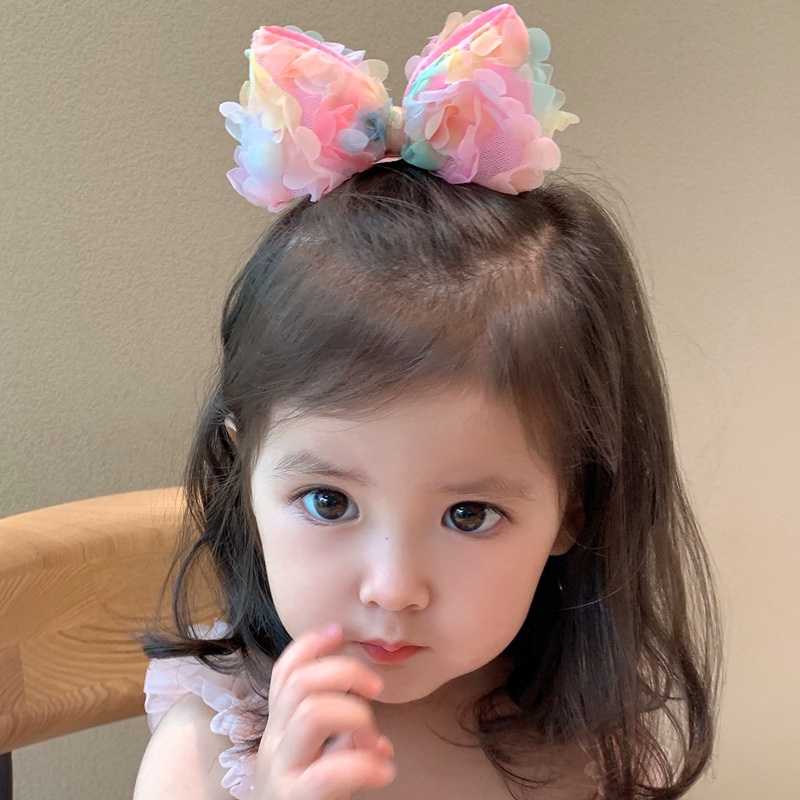 Kẹp Tóc Nơ Hoa 3D Dễ Thương Cho Bé Gái