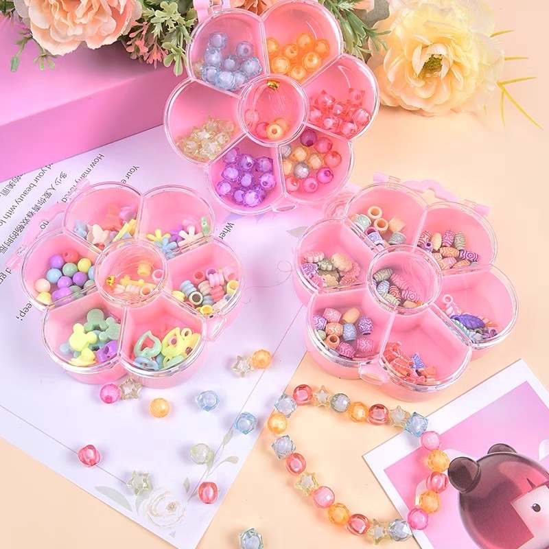 Set Phụ Kiện Xỏ Lỗ Làm Vòng Tay Đồ Công Cho Bé Gái