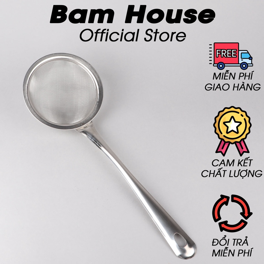 Ray lọc cặn cho dầu ăn và vớt bọt inox Bam House đường kính 11cm cao cấp RLC03 - Gia dụng bếp