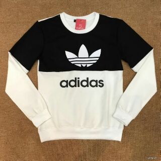 Áo Sweater phối trắng đen