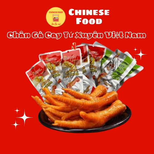 Chân Gà Chân Vịt Cay Tứ Xuyên Việt Nam Sản Xuất 38gr Đồ Ăn Vặt
