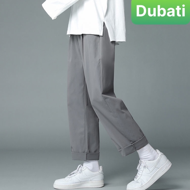 Quần baggy nam nữ Unisex ống rộng trơn - Kiểu quần Kaki Nam Nữ Ống Suông Basic Unisex phong cách cao cấp - DubatiFashion