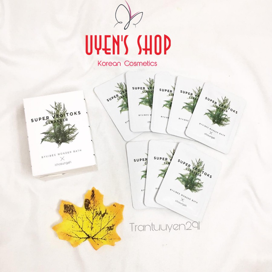 Sample Sữa rửa mặt thải độc rau củ Super Vegitoks Cleanser 3ml