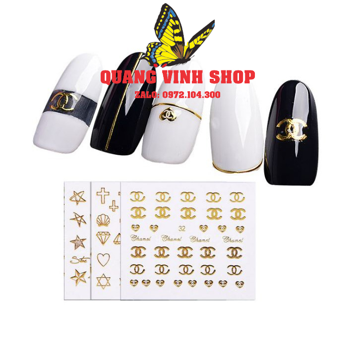 Miếng dán nail sticker thương hiệu nổi tiếng