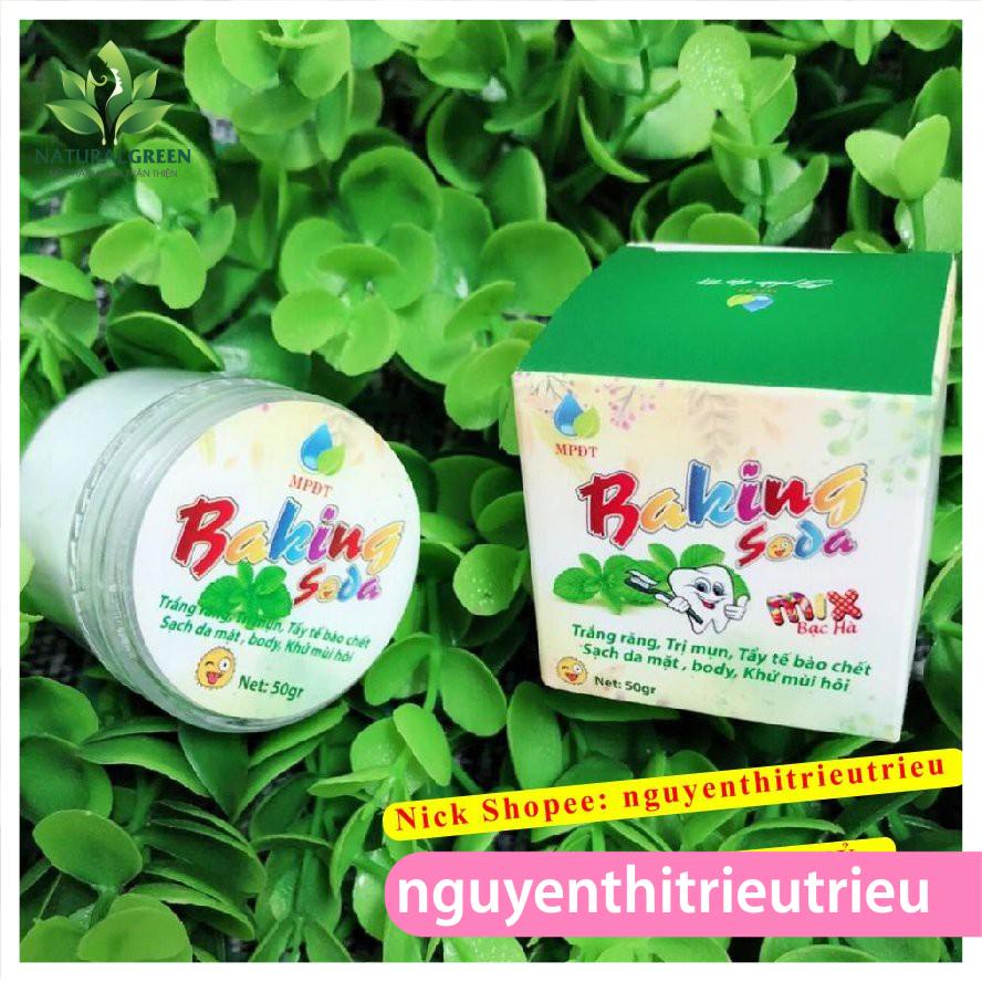 [Chính Hãng] Baking soda - Tẩy Trắng răng, Thơm miệng, Giảm mụn, Mịn da, Khử mùi, Tẩy da chết hiệu quả... Soda Ngân Bình