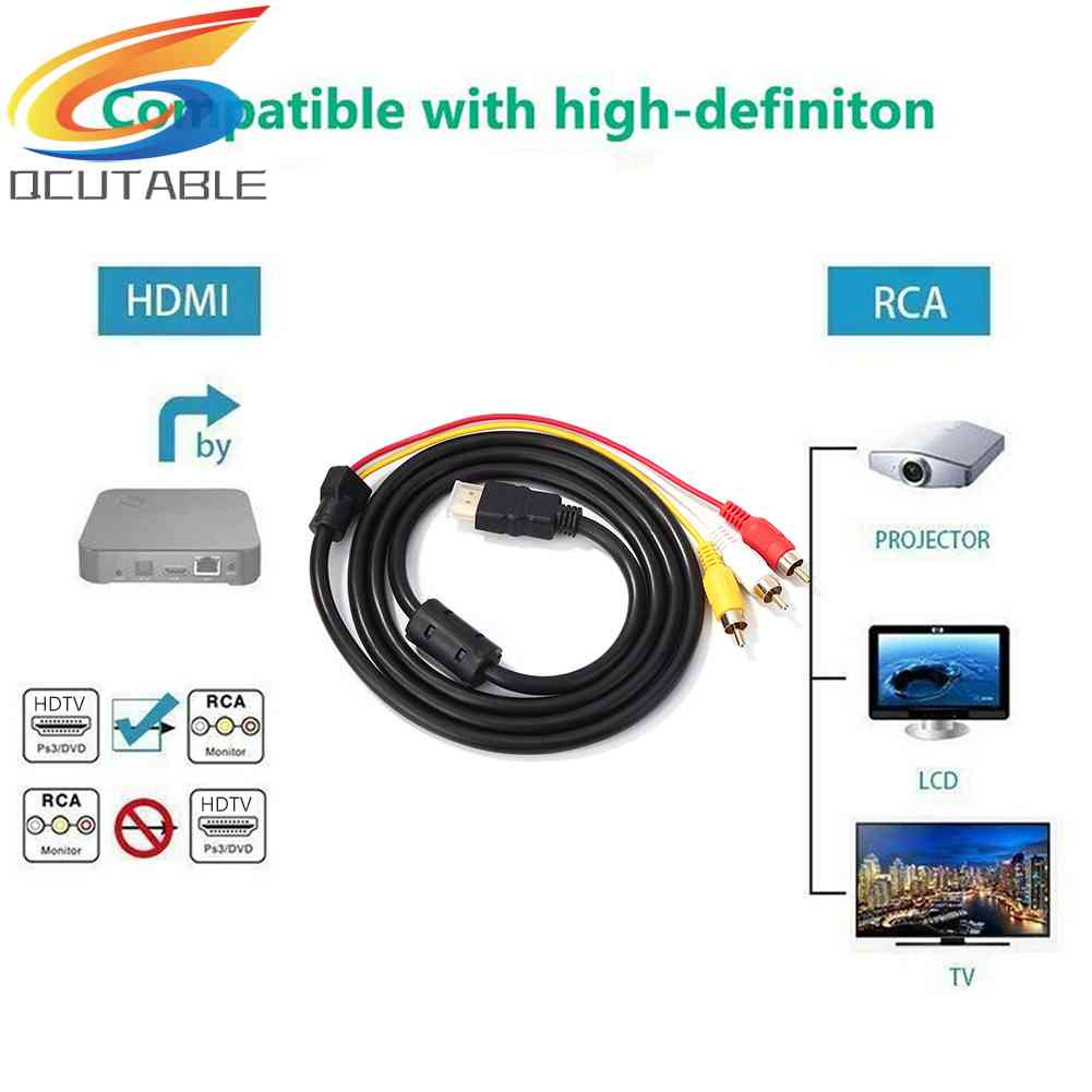 Cáp ChuyểN ĐổI HDMI-Compible Sang 3RCA AV