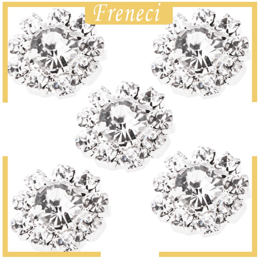 Bộ 10 Nút Áo Hình Hoa Đính Đá 16mm DIY