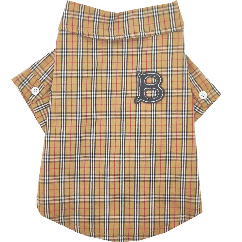 Áo Sơ Mi Họa Tiết Kẻ Ca Rô Xinh Xắn Cho Thú Cưng