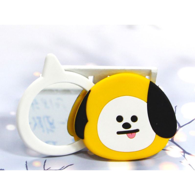 Gương cầm tay silicon BTS