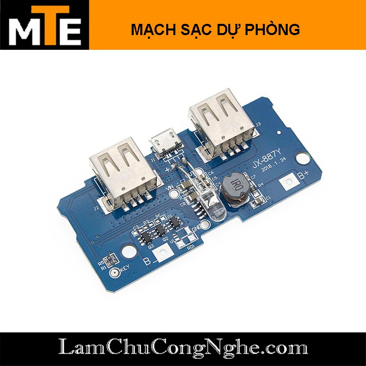 Mạch sạc dự phòng 2 cổng usb 5V 1A - 2A - Mạch sạc điện thoại