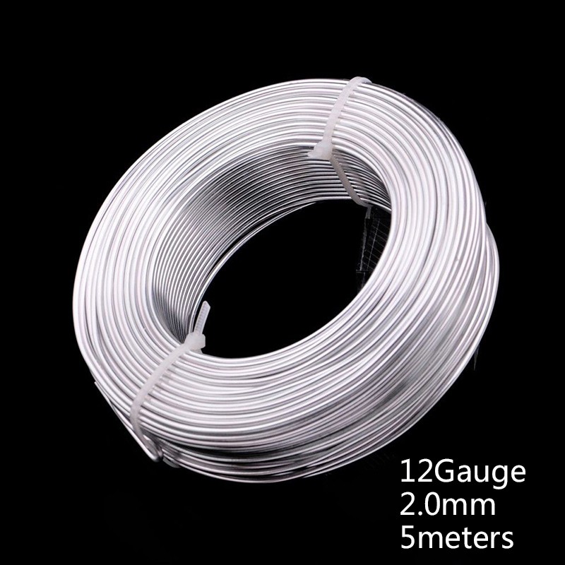 Cuộn Dây Nhôm 5M 1 / 1.5 / 2 / 2.5 / 3Mm Làm Đồ Trang Sức Thủ Công