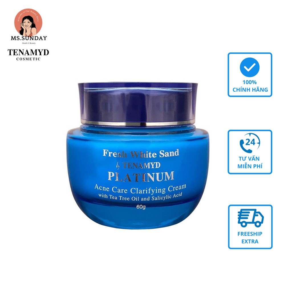 Kem dưỡng dành cho da mụn Tenamyd Platinum Acne Care Clarifying Cream 60g