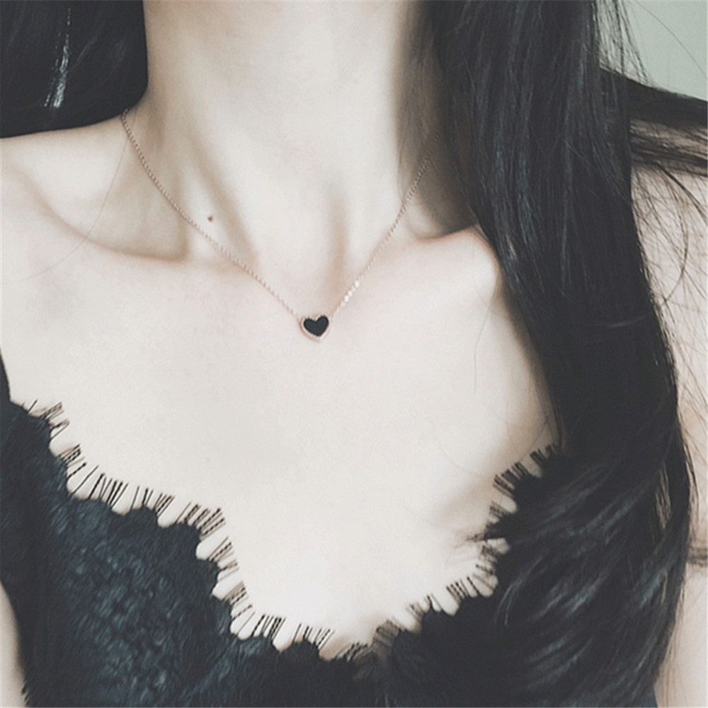 Dây chuyền mặt hình trái tim đơn giản thời trang cho nữ