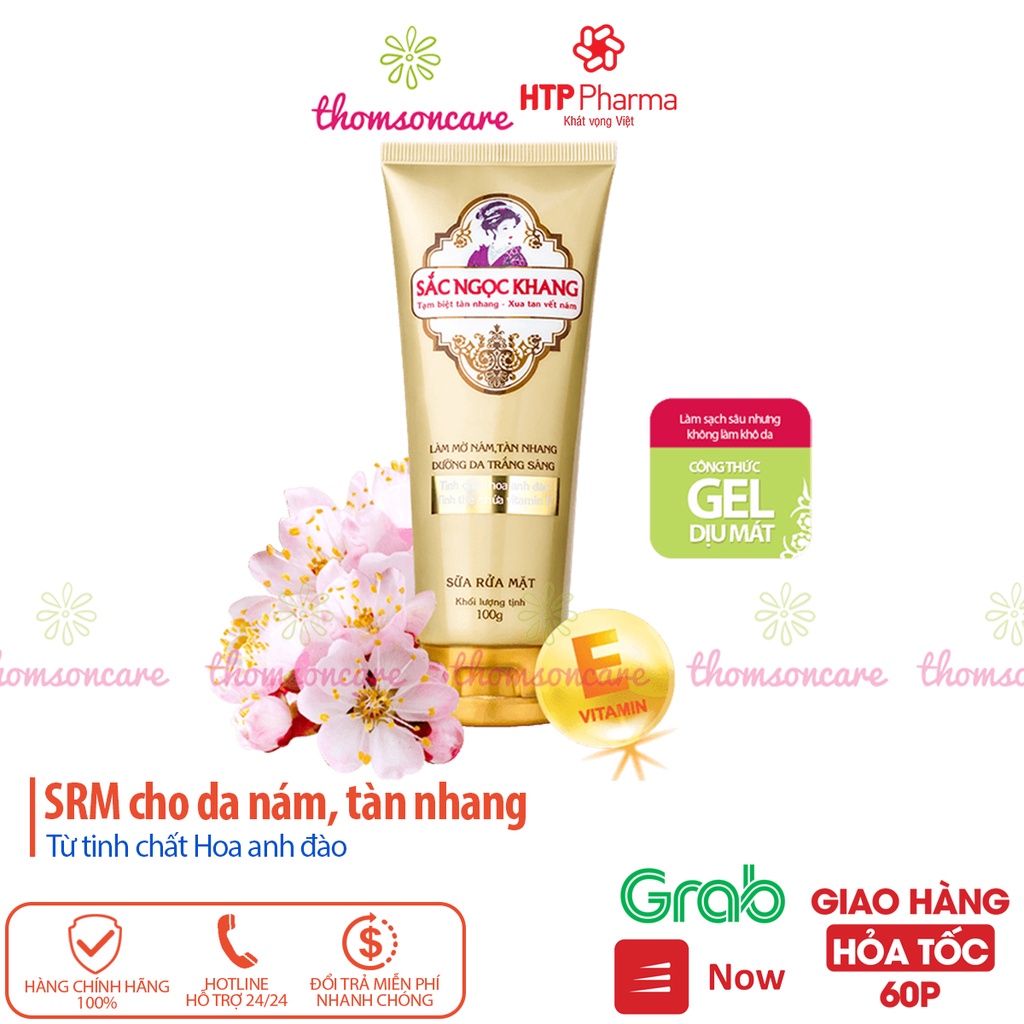 Sữa rửa mặt Sắc Ngọc Khang 50ml và 100ml - chăm sóc da, srm giảm nám, tàn nhang của Hoa Thiên Phú