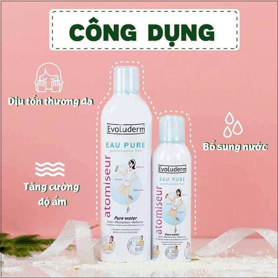 Xịt khoáng dưỡng da cấp ẩm Evoluderm Atomiseur Eau Pure