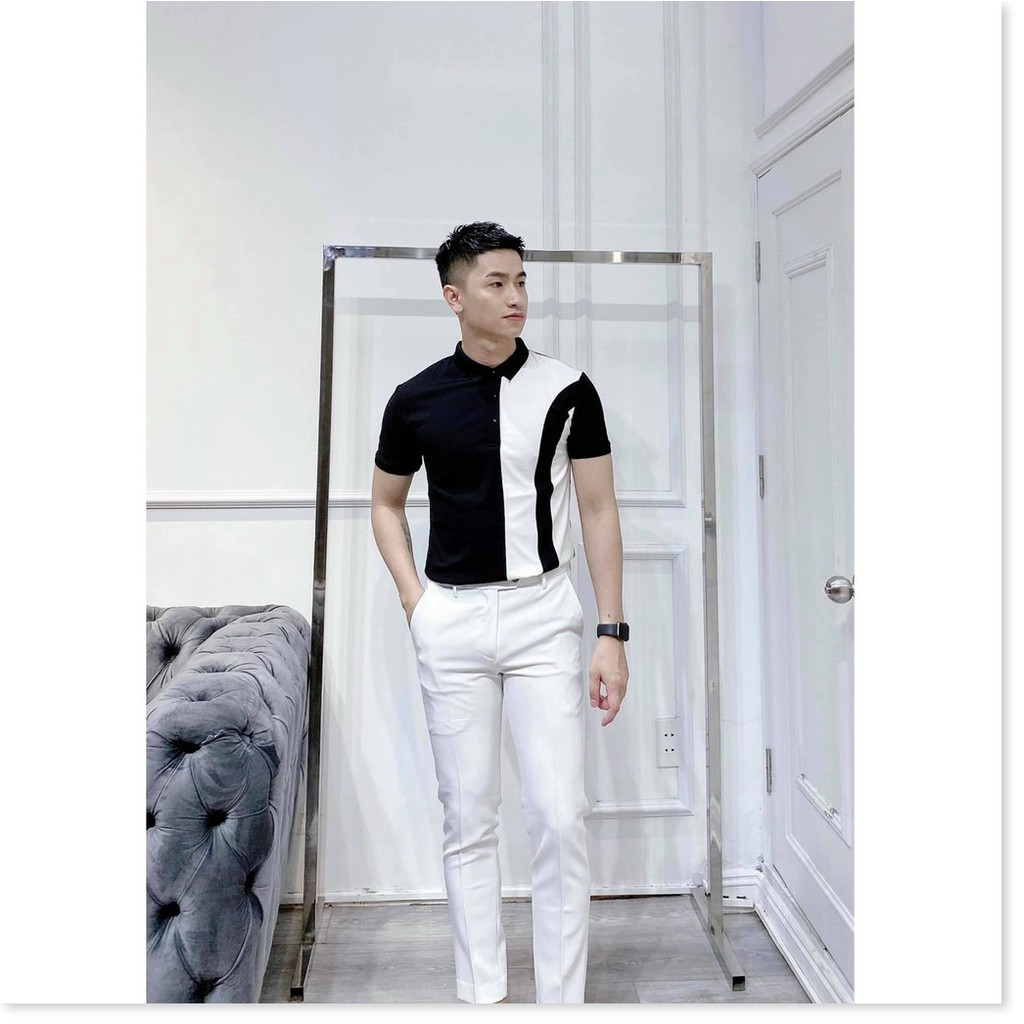 Áo thun cổ trụ phối màu siêu đẹp chuẩn nam tính cho ae KME FASHION