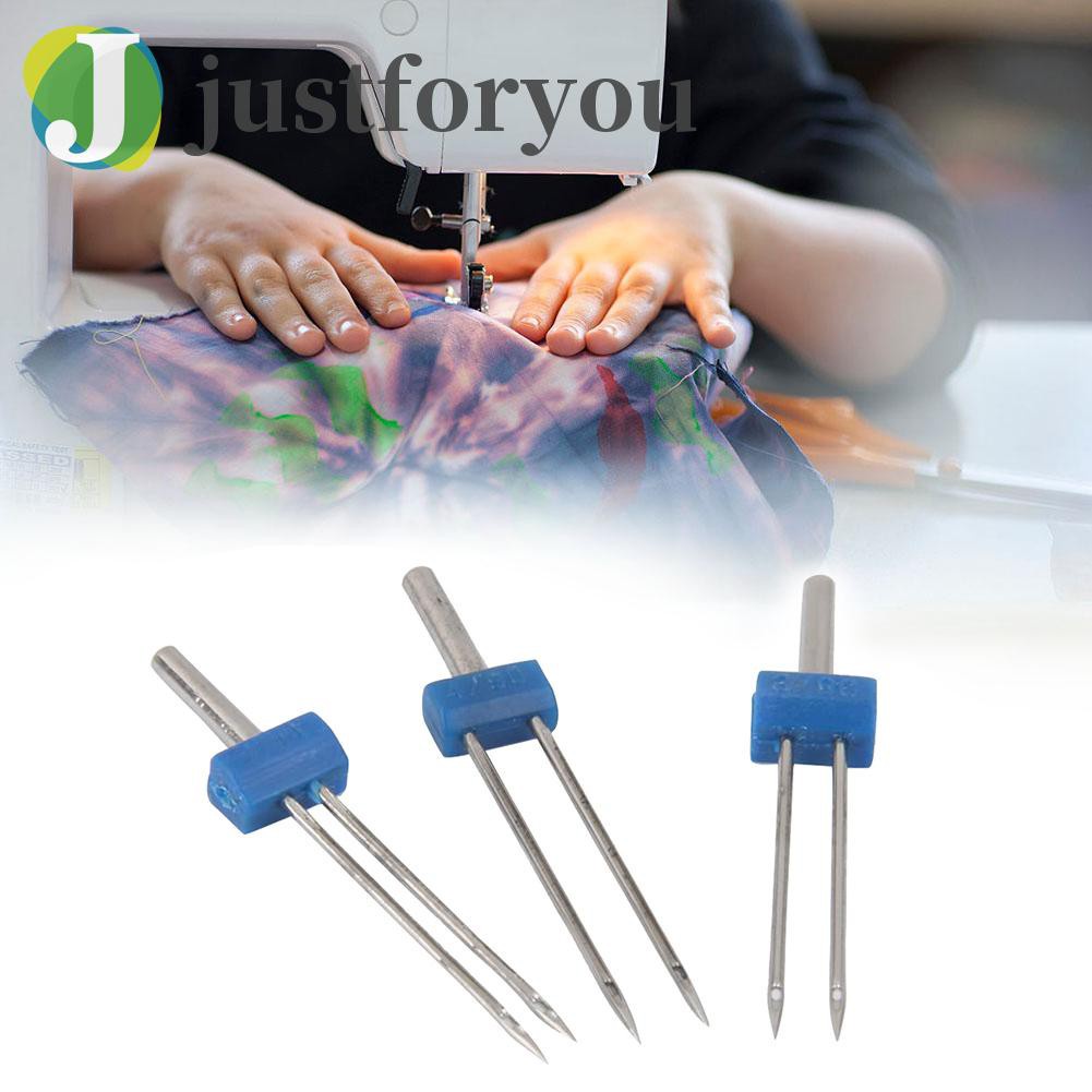 Justforyou2 3pcs Double Twin Needles Household Sewing Machine Pins Mix Size 2/3/4mm