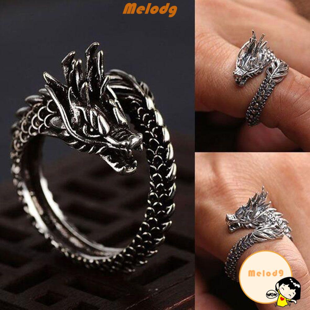Nhẫn Họa Tiết Rồng Phong Cách Steampunk Cá Tính Cho Nam Và Nữ